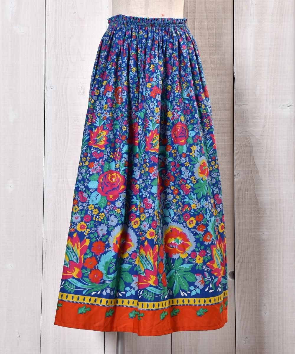 Flower Multi Pattern Skirt One Piece 2 Way 総花柄スカート ワンピース 2way 古着のネット通販サイト 古着屋グレープフルーツムーン Grapefruitmoon Onlineshop ヴィンテージアイテム レトロファッション