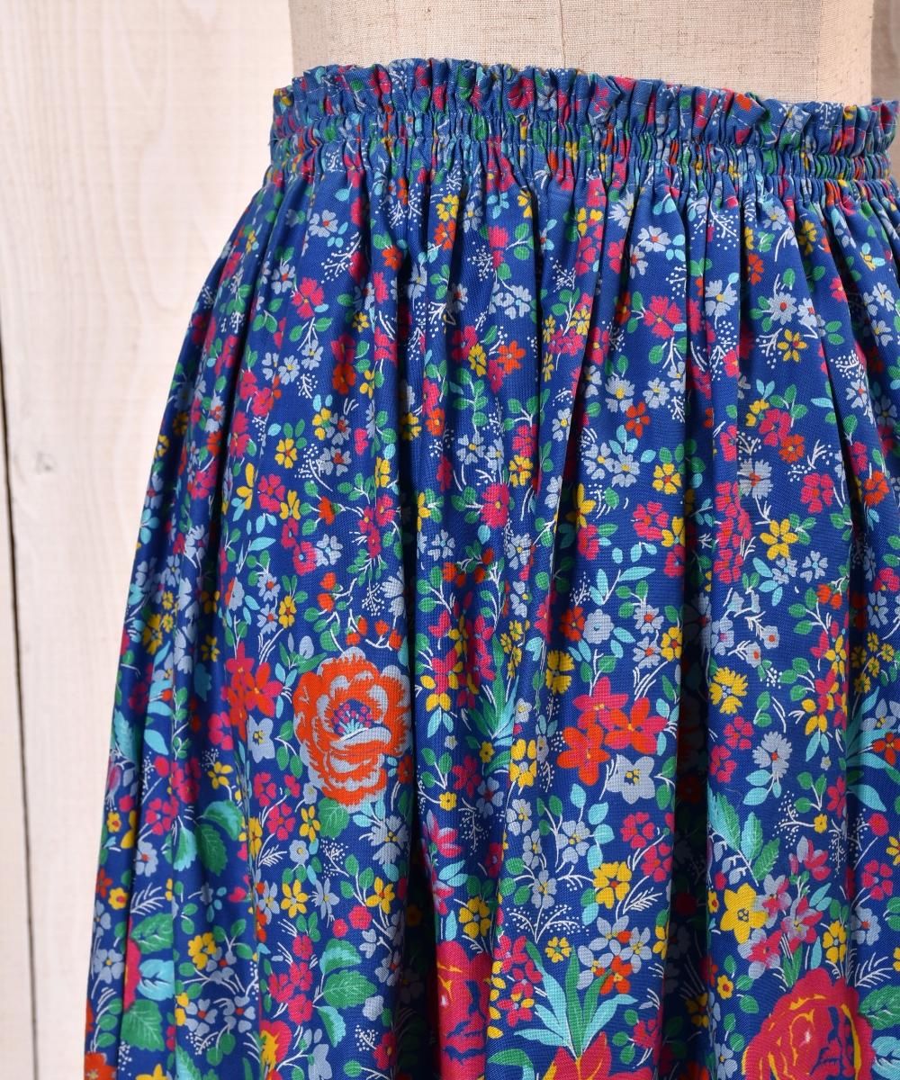 Flower Multi Pattern Skirt One Piece 2 Way 総花柄スカート ワンピース 2way 古着のネット通販サイト 古着屋グレープフルーツムーン Grapefruitmoon Onlineshop ヴィンテージアイテム レトロファッション