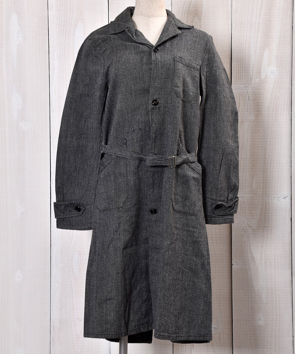 50's～60'sEURO Vintage Black Chambray Atelier Coat｜ユーロ
