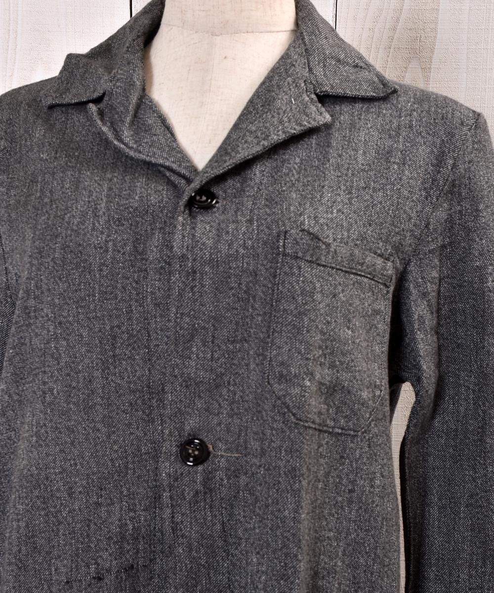 50's?60'sEURO Vintage Black Chambray Atelier Coat｜ユーロ