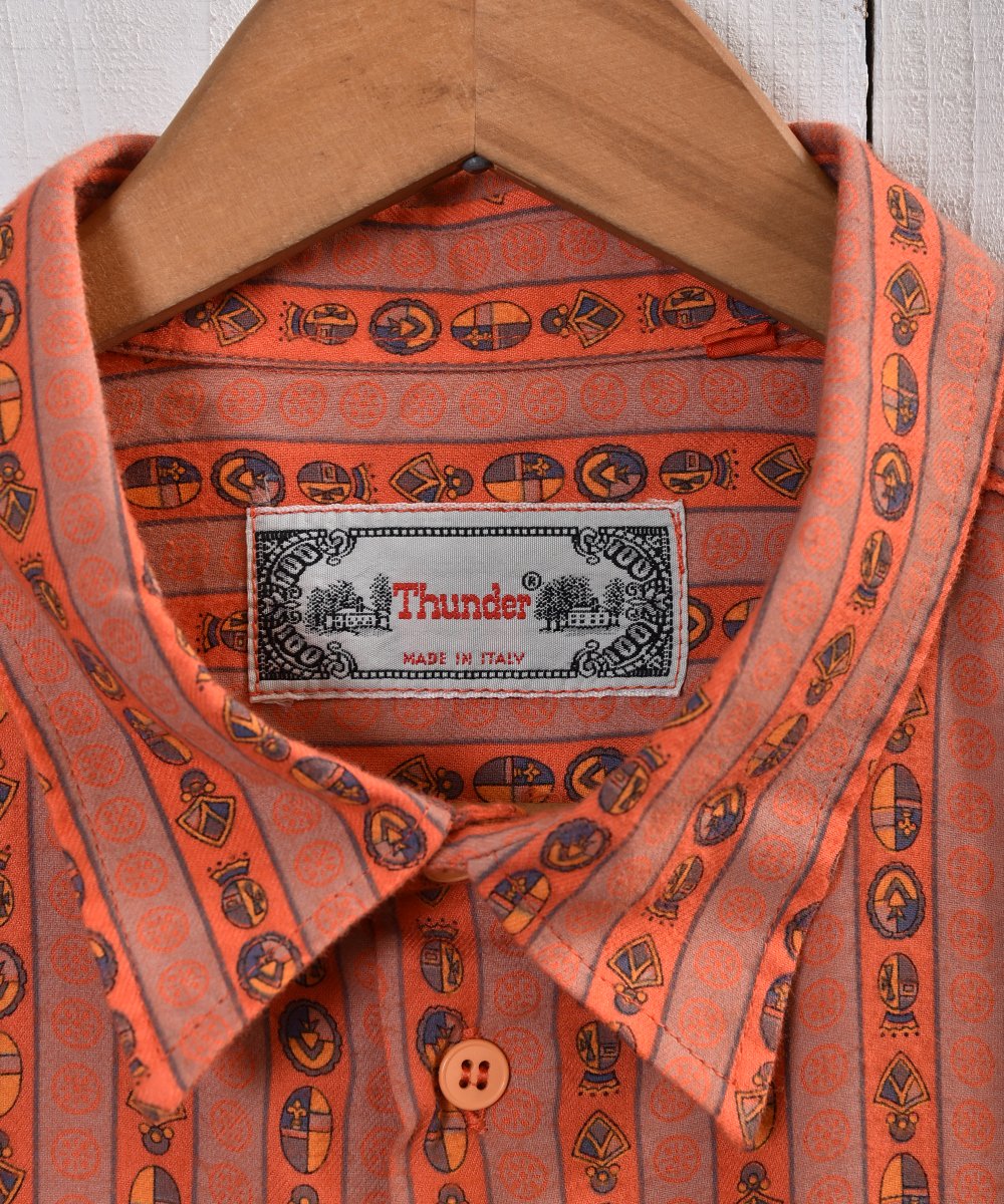 【1980〜90s】ビンテージ　イタリア製　総柄デザイン　スウェットシャツ