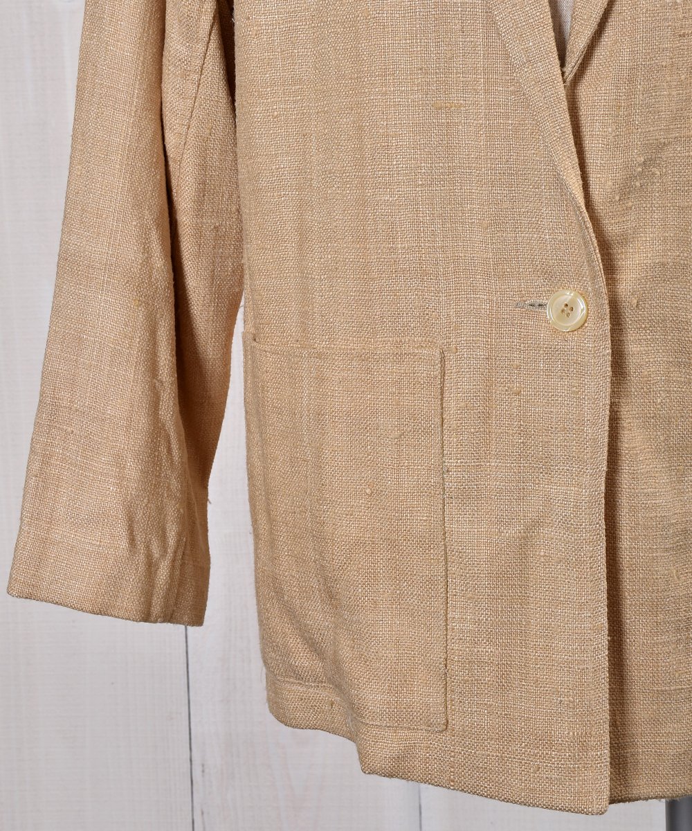All Silk Heavy weight One Button Jacket｜シルク100