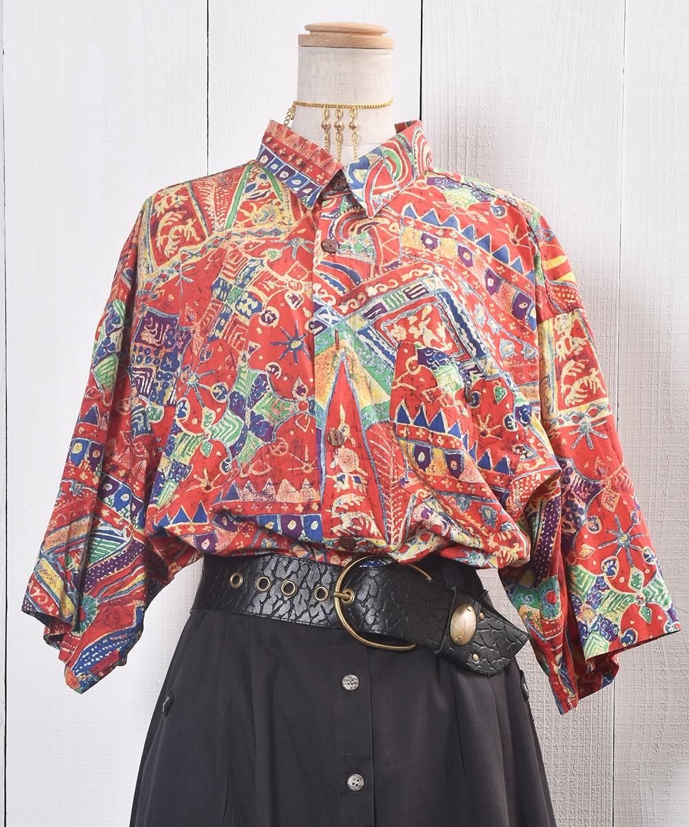 Ethnic Multi Pattern Short Sleeve Shirt｜エスニックパターン総柄 ...