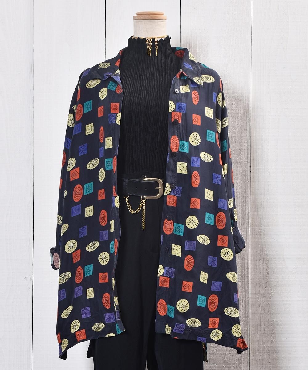 Galaxy like Multi Pattern Shirt|銀河風プリント総柄シルク Galaxy like Multi Pattern Shirt|銀河風プリント総柄シルク