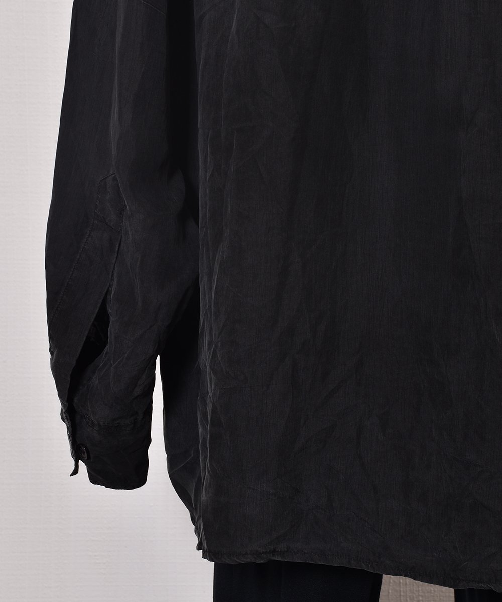 Mae in Europe Black Big Silhouette Silk Shirtå衼å ֥å ӥå륨å 륯ĥͥ