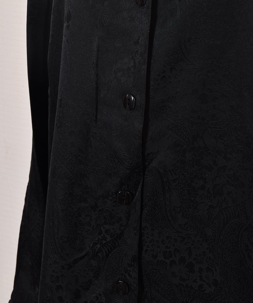 Black Big Silhouette Silk Shirtå֥å ӥå륨å 륯 ͥ
