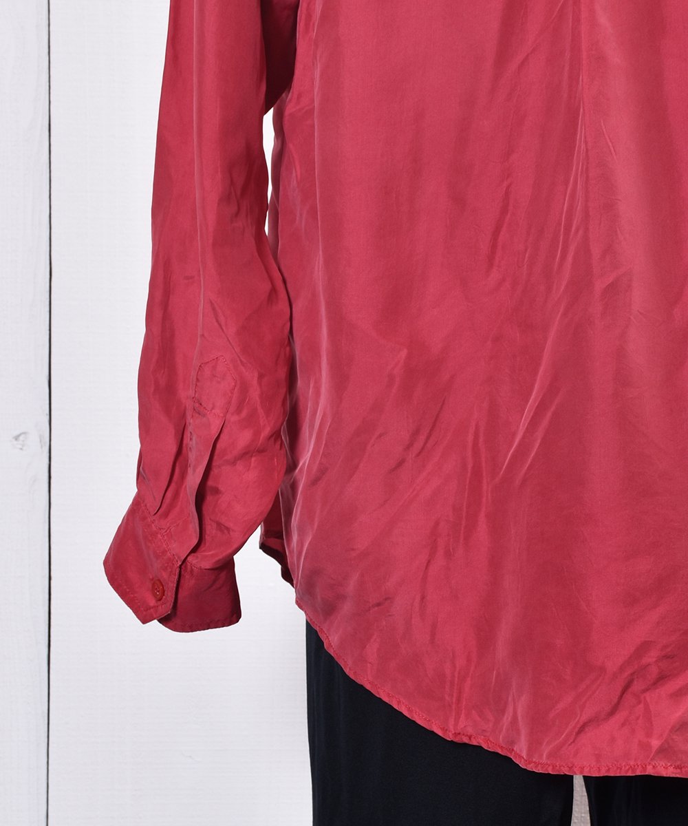 Red Big Silhouette Silk Shirtååɷ ӥå륨å 륯 Bͥ