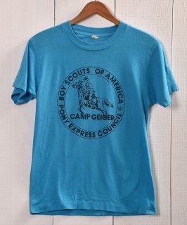 古着Made in USA ”SCREEN STARS” Boy Scout Print T Shirt｜アメリカ製「スクリーンスターズ」ボーイスカウト プリントTシャツ サックスブルー 古着のネット通販 古着屋グレープフルーツムーン
