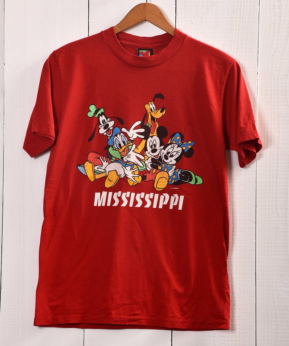  Made in USA DISNEY Mickey Mouse Print T Shirtåꥫ֥ǥˡץߥåޥץT   ͥå  岰졼ץե롼 ࡼ