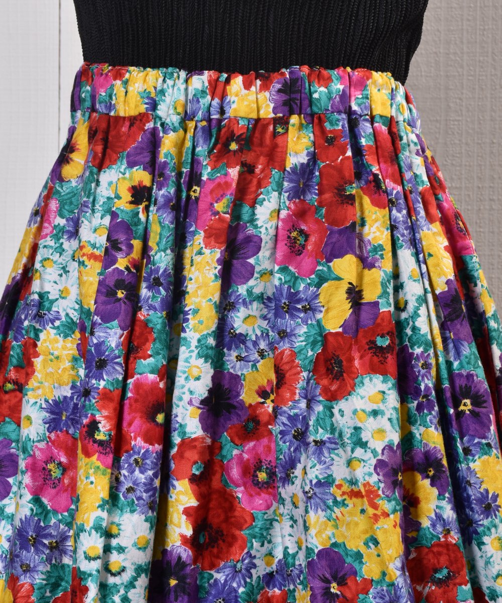 flower pattern Skirt Made in USA ֤ åꥫåۥ磻ȡߥѡץϥͥ