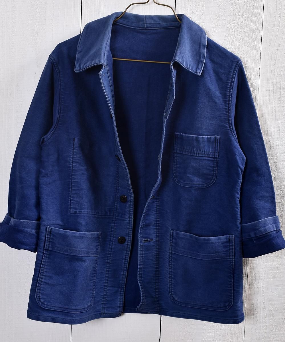 Vintage EURO Moleskin Work Jacket French Blue |ヴィンテージ ユーロ ...