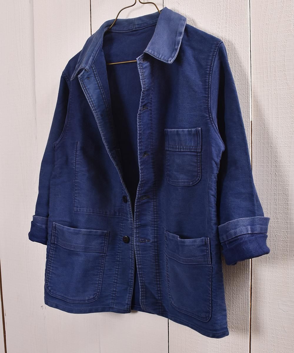 Vintage EURO Moleskin Work Jacket French Blue |ヴィンテージ ユーロ