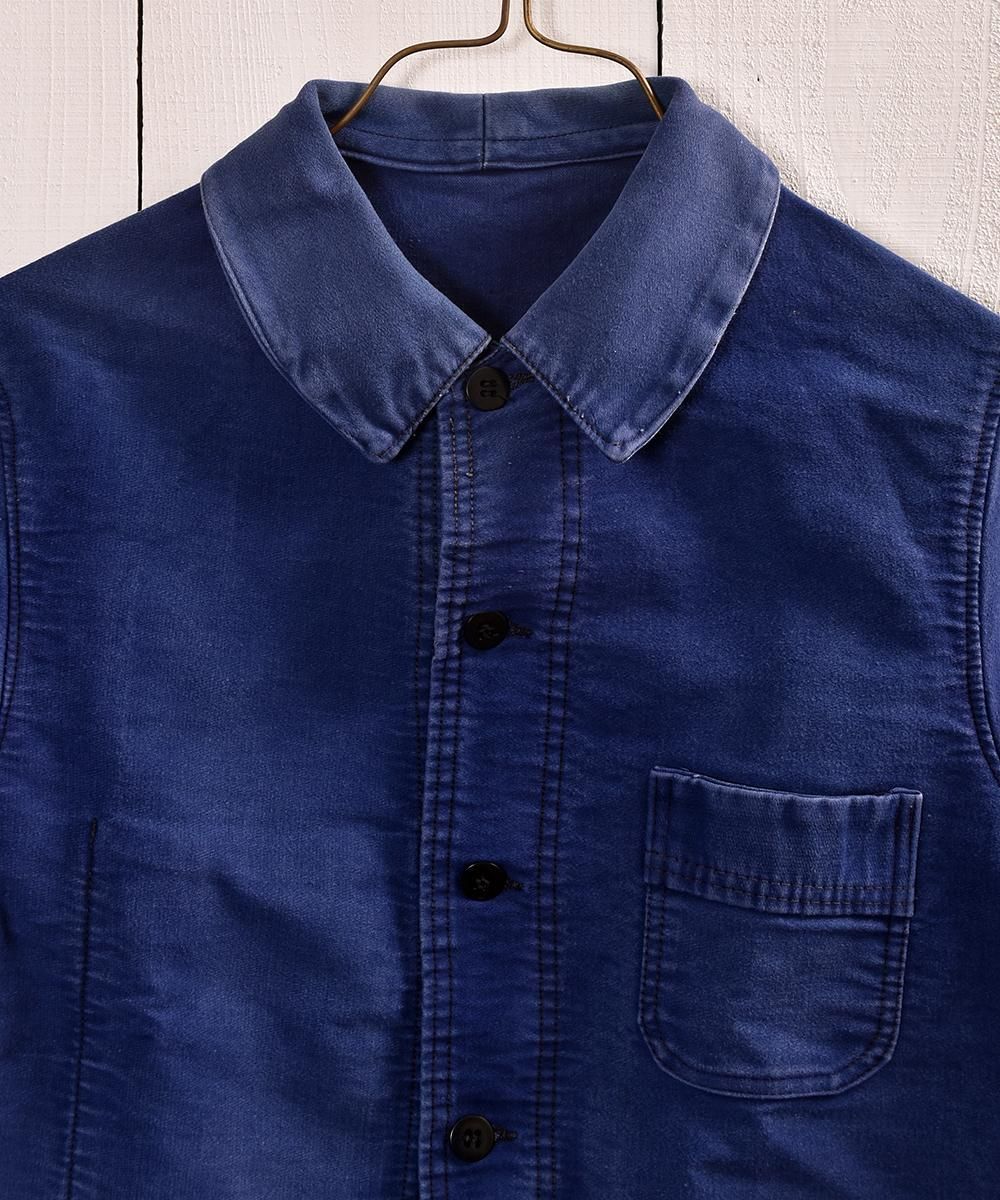 Vintage EURO Moleskin Work Jacket French Blue |ヴィンテージ ユーロ ...