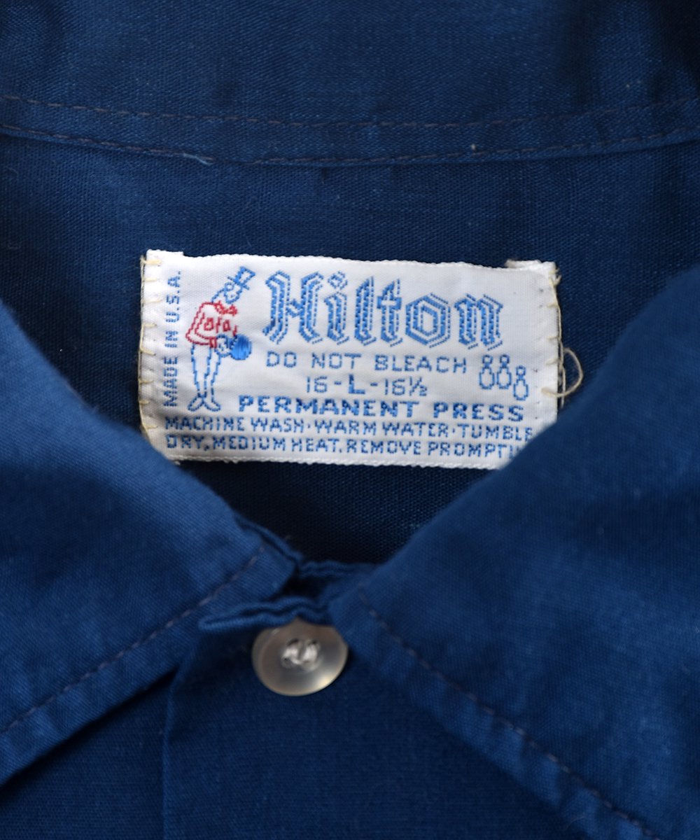 70年代 ヒルトン HILTON ボウリングシャツ USA製 メンズL ヴィンテージ /eaa350880