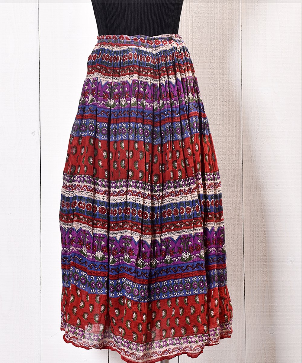 Made in India Indian Cotton Skirt Ethnic Pattern｜インド綿スカート ...