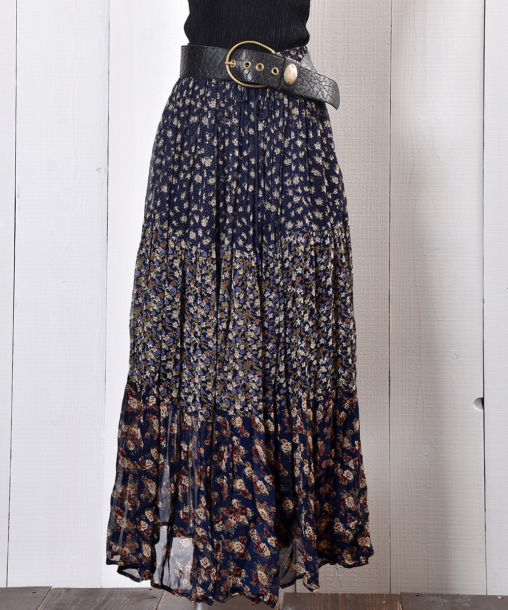  Made in India Rayon Skirt Small Flower Patternå     ͥå  岰졼ץե롼 ࡼ