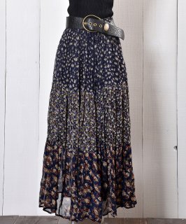 Made in India Rayon Skirt Small Flower Patternå    Υͥå 岰졼ץե롼 ࡼ