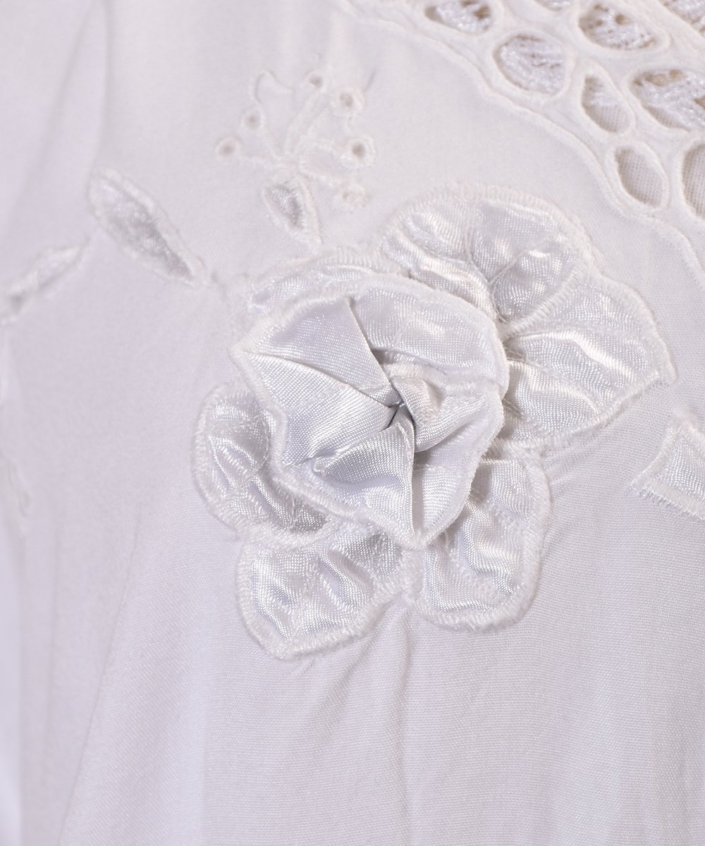 Made in Europe Rose Design Embroidery Blouse å衼å 鯡ʥХ˥ǥ ɽ֥饦ͥ