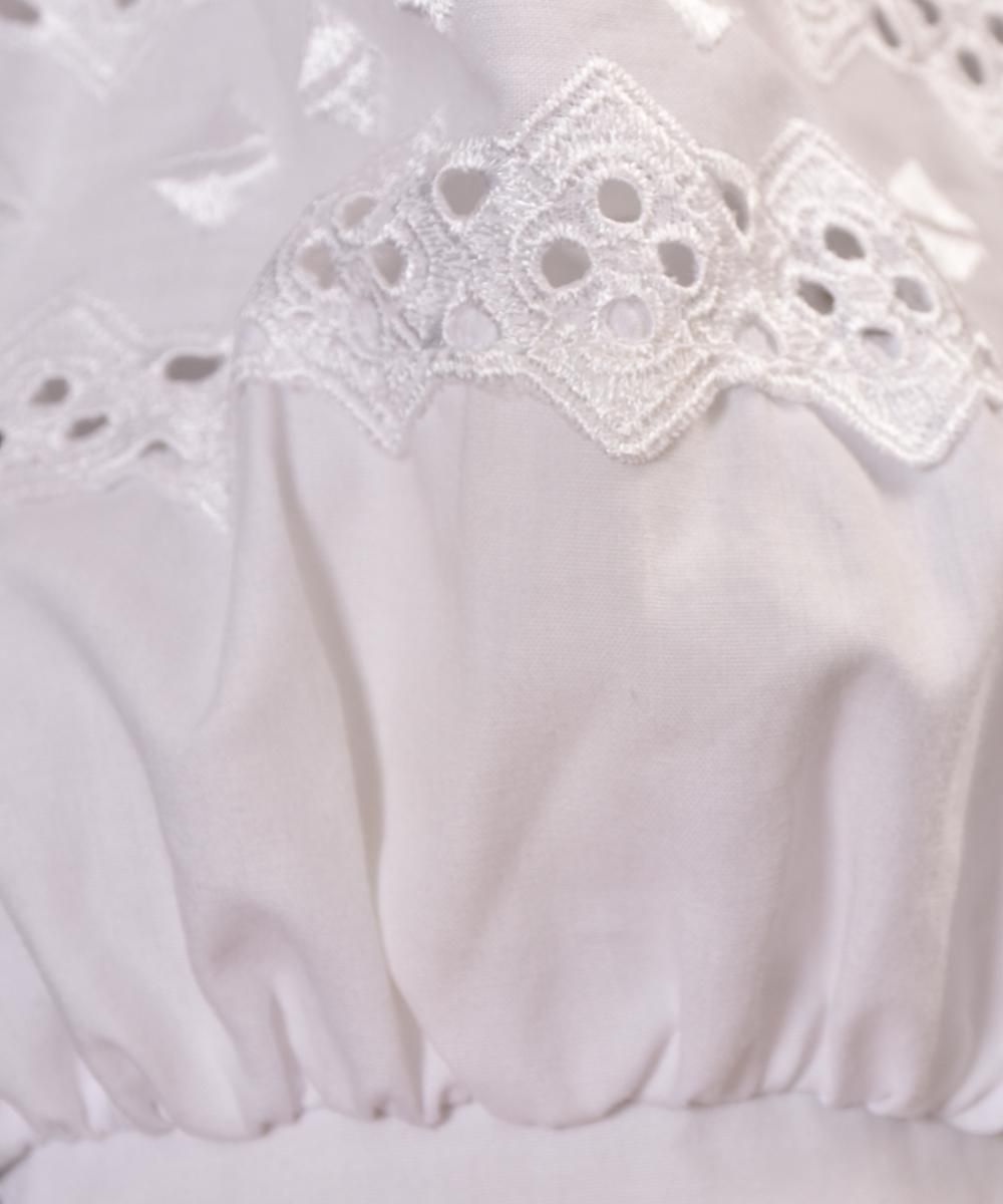 Made in Europe Cutwork Short Blouse |ヨーロッパ製 カットワーク