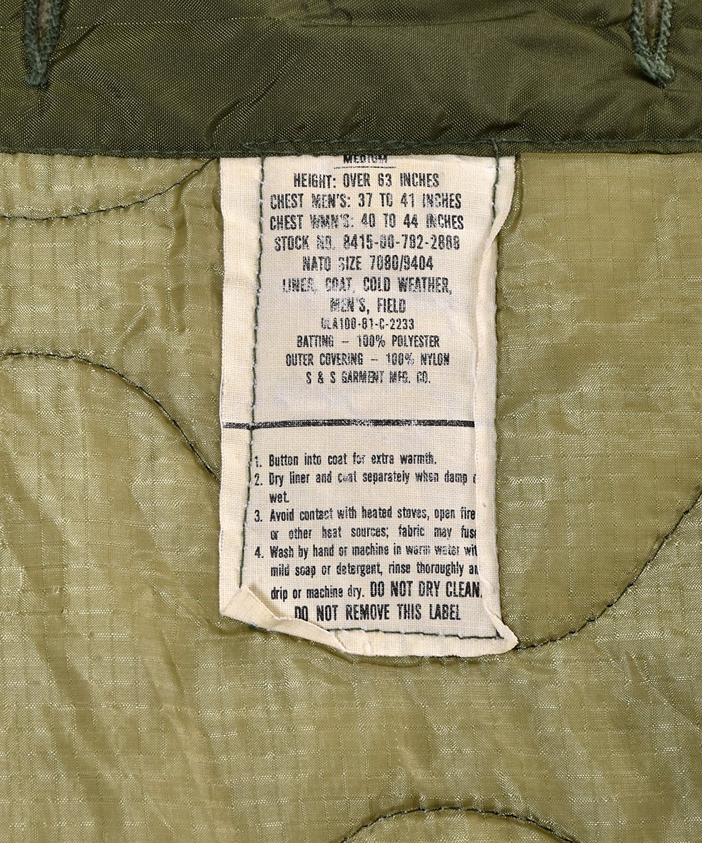 US Army M65 Field Jacket Quilting Liner åꥫM65եɥ㥱åȡƥ󥰥饤ʡ Mediumͥ