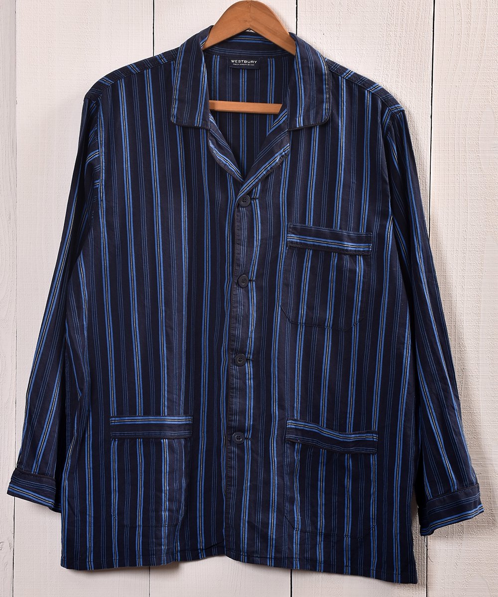 Westbury Stripe Pattern Pajamas Shirt ウエストバリー ストライプ パジャマシャツ 古着のネット通販サイト 古着屋グレープフルーツムーン Grapefruitmoon Onlineshop ヴィンテージアイテム レトロファッション