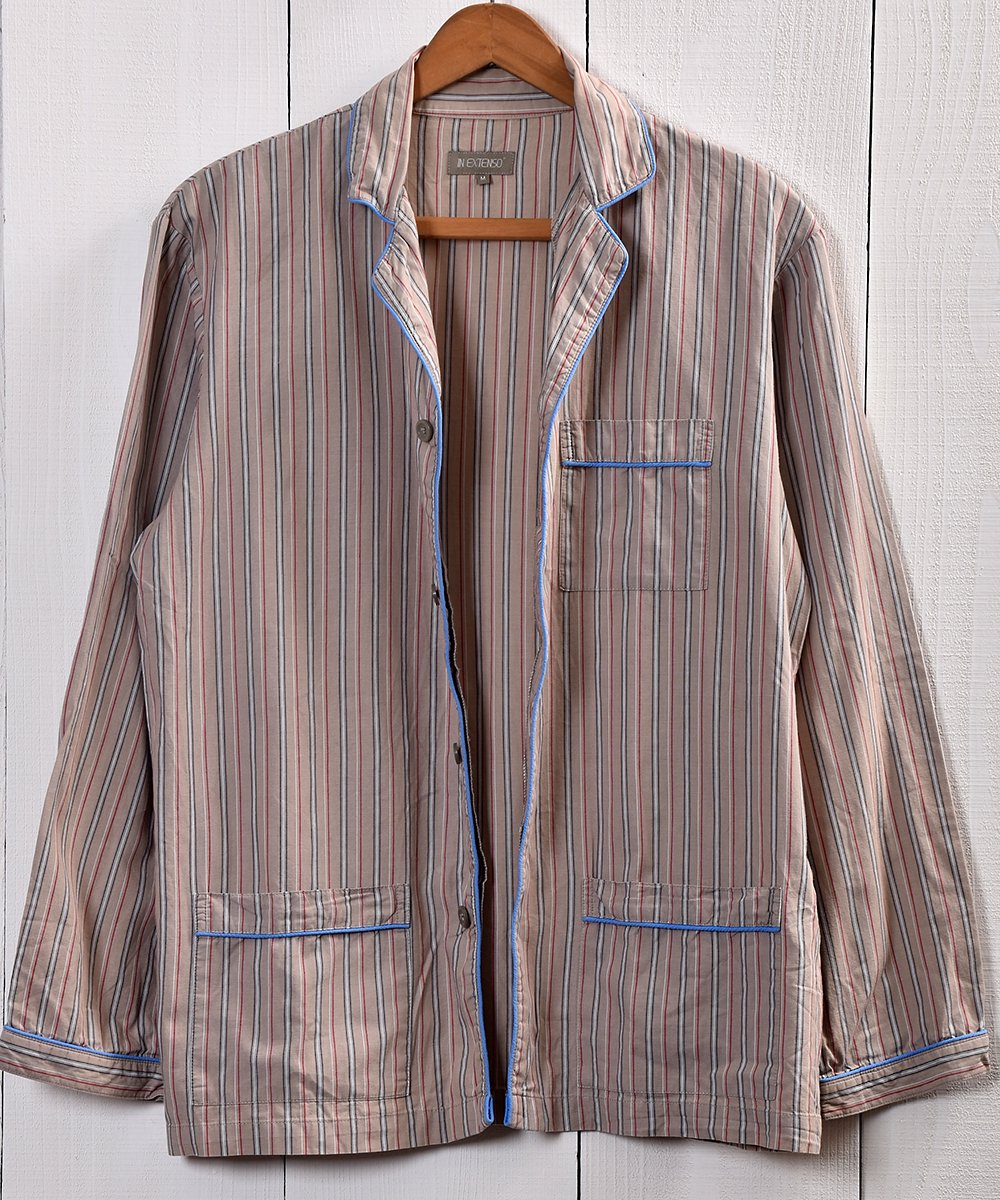Old pattern Trim Design Stripe Pajamas Shirt å ȥ饤ץѥޥĥͥ