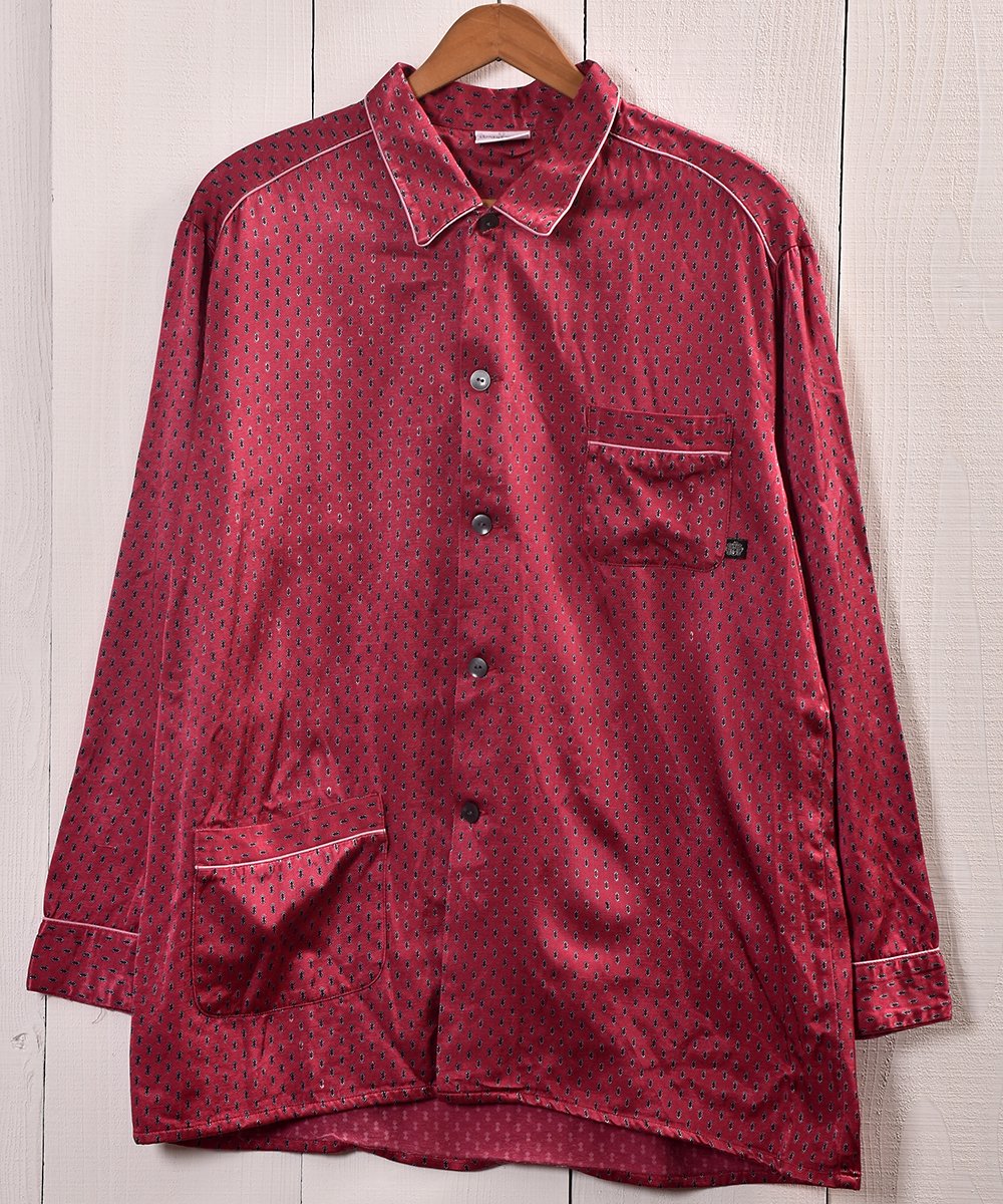  Made in Germany Small Mark Pattern Pajamas Shirt åɥ  ѥޥ  ͥå  岰졼ץե롼 ࡼ