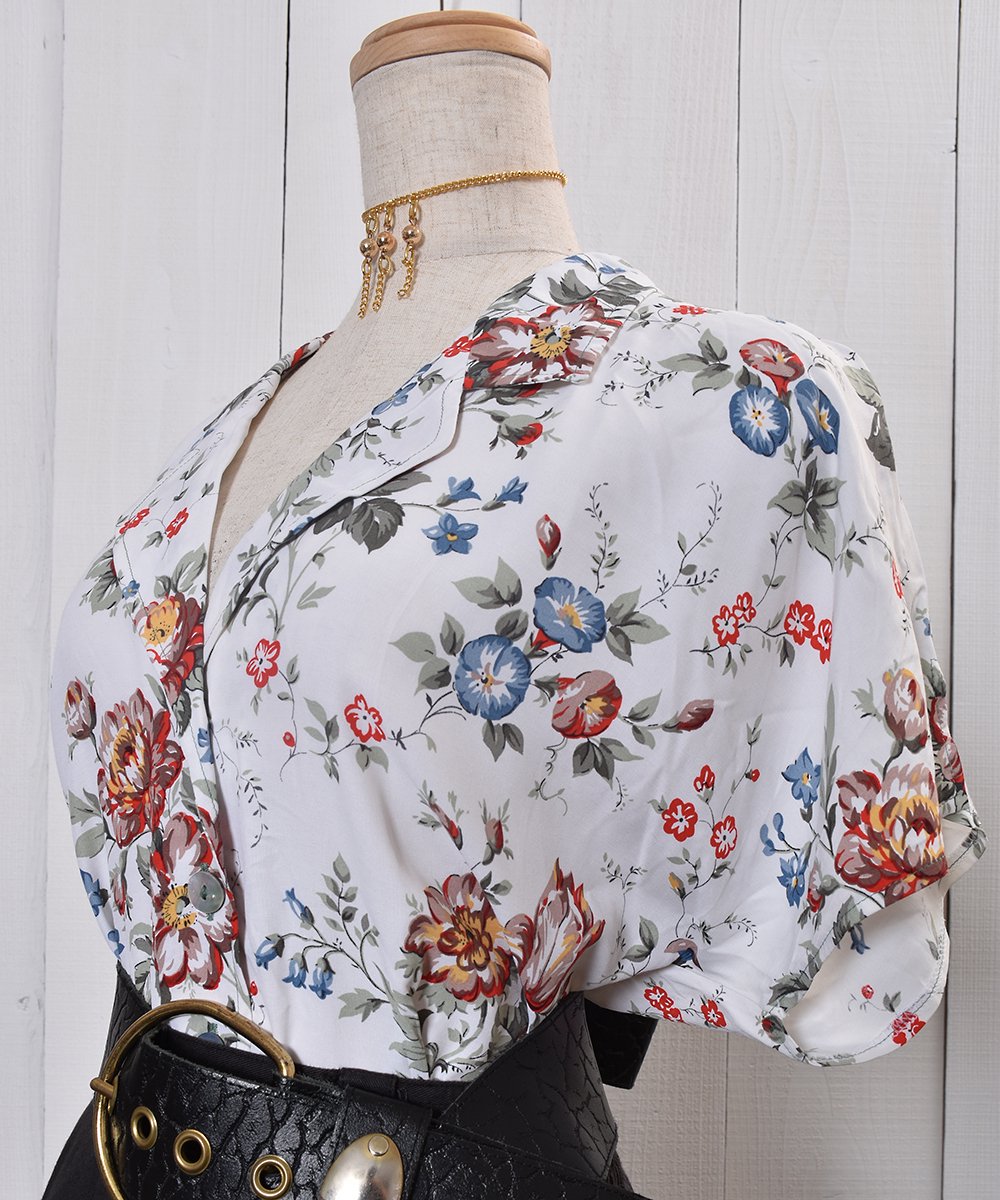 Made in Europe Flower Pattern Short Sleeve Shirtå衼å  Ⱦµĥͥ