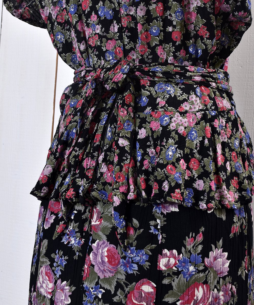 Frill Waist Flower pattern Dress | ե륦ȥǥ  ɥ쥹ͥ
