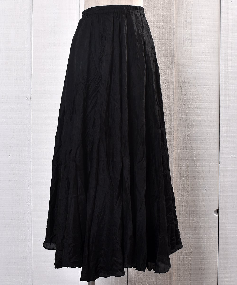  All Silk Gather Skirt Black |㥶ꥷ륯ȡ֥å  ͥå  岰졼ץե롼 ࡼ