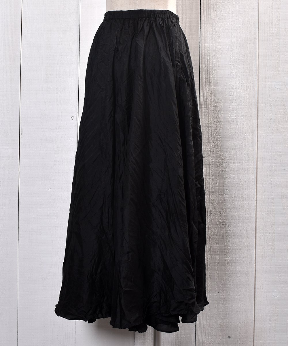 All Silk Gather Skirt Black |㥶ꥷ륯ȡ֥åϥͥ