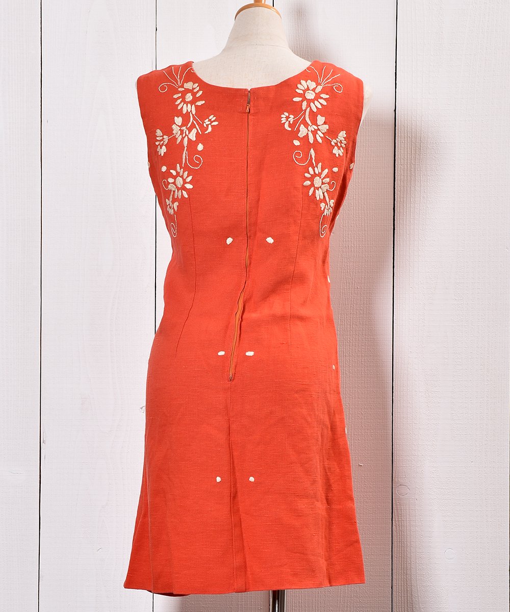 70s Flower Embroidery Dress |70ǯ ֻɽ ɥ쥹ͥ