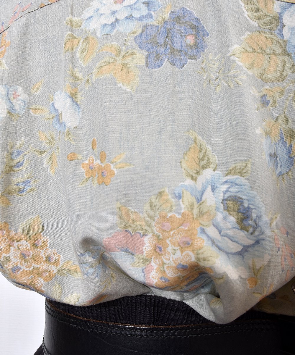 Flower Pattern Short Sleeve Shirt Open Collar  Ⱦµ ͥ