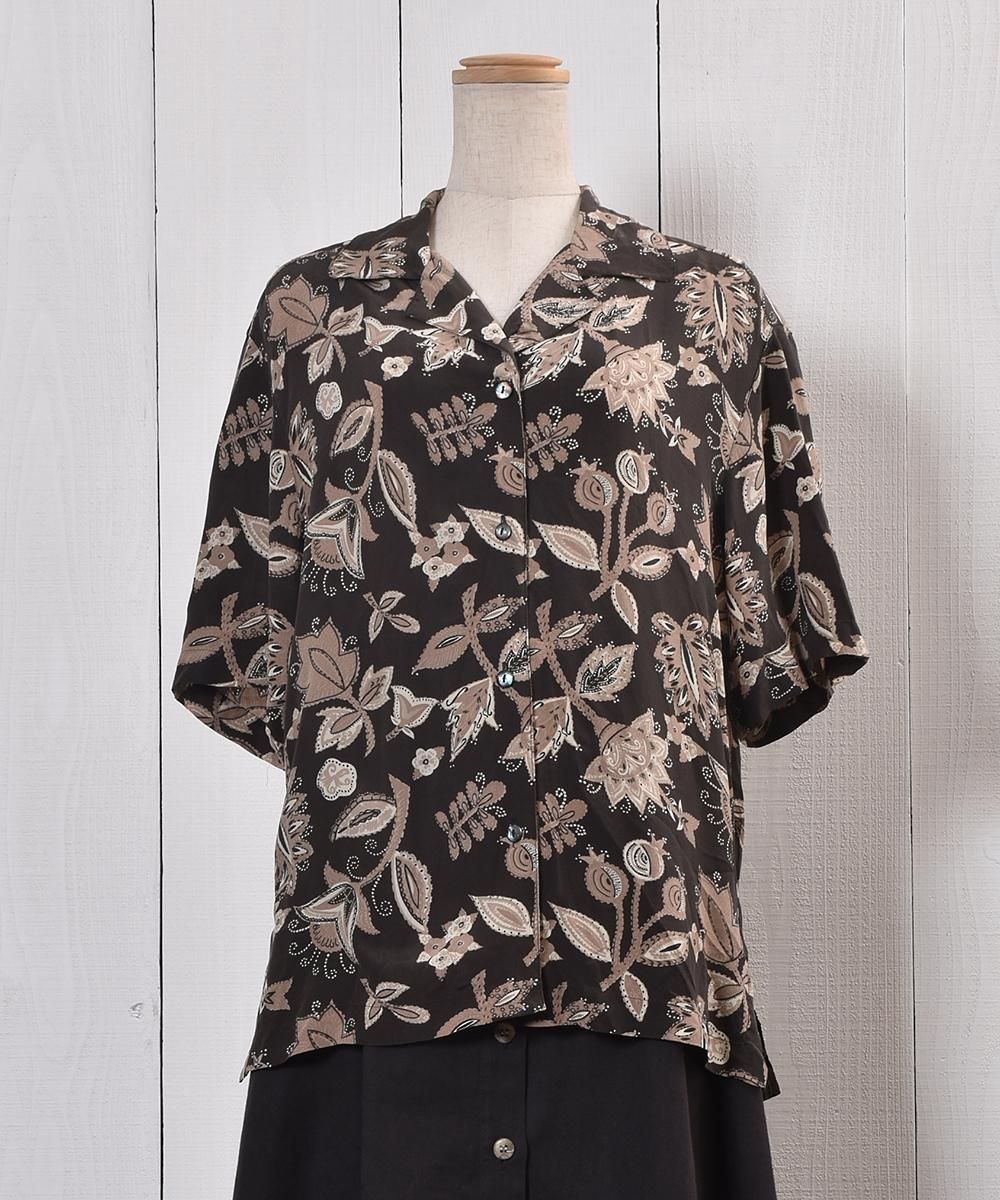 Flower Pattern Silk Short Sleeve Shirt｜花柄 シルク 半袖シャツ