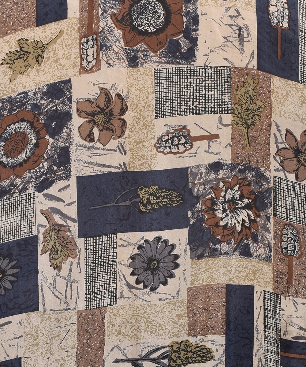 botanical Pattern Silk Short Sleeve Shirtåܥ˥ 륯 Ⱦµ  |ߥ ͥ