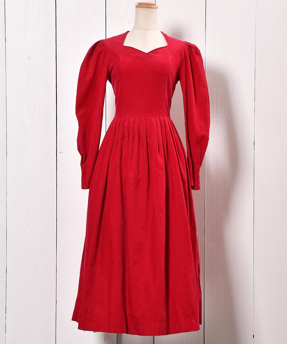  laura ashley Corduroy Red One Piece | ꥹ 顼쥤 ǥ ԡ  ͥå  岰졼ץե롼 ࡼ