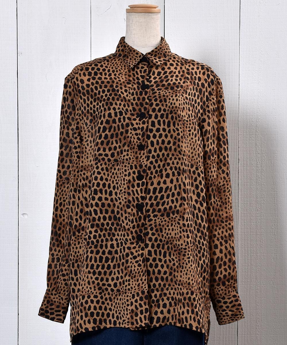 Leopard Big Silhouette Blouse å쥪ѡ ӥå 륨å ֥饦ͥ