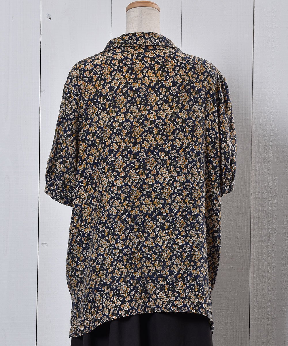 Flower Pattern Silk Short Sleeve  Shirtò 륯  Ⱦµ | ͥӡϥͥ