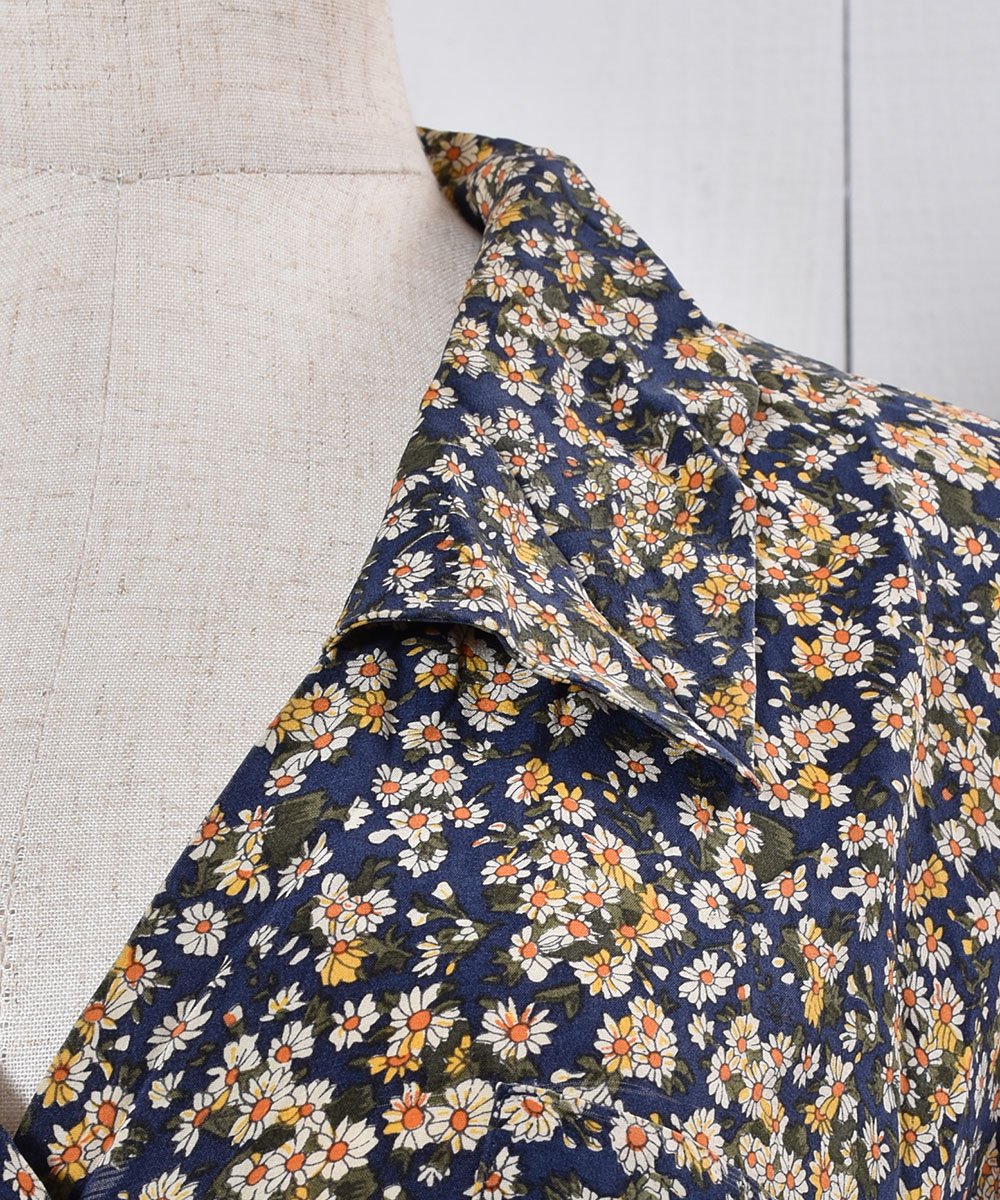 Flower Pattern Silk Short Sleeve  Shirtò 륯  Ⱦµ | ͥӡϥͥ
