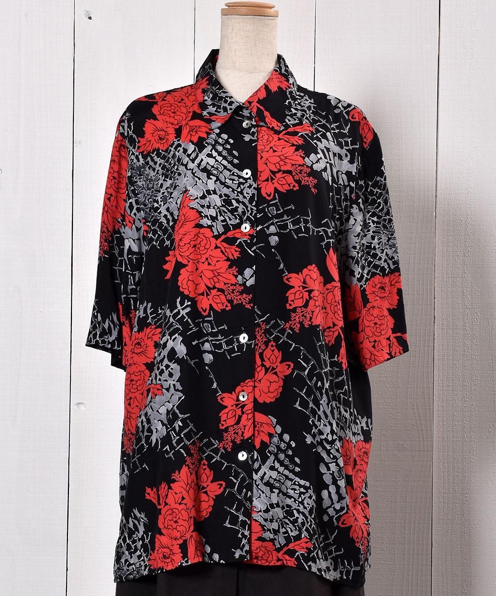 Made in Europe oriental Flower Pattern Short Sleeve Shirtå衼åꥨ󥿥  Ⱦµ ͥ