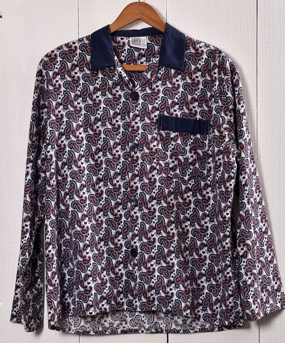  European Paisley Pattern Pajamas Shirt| ڥ꡼ ѥޥ  ͥå  岰졼ץե롼 ࡼ