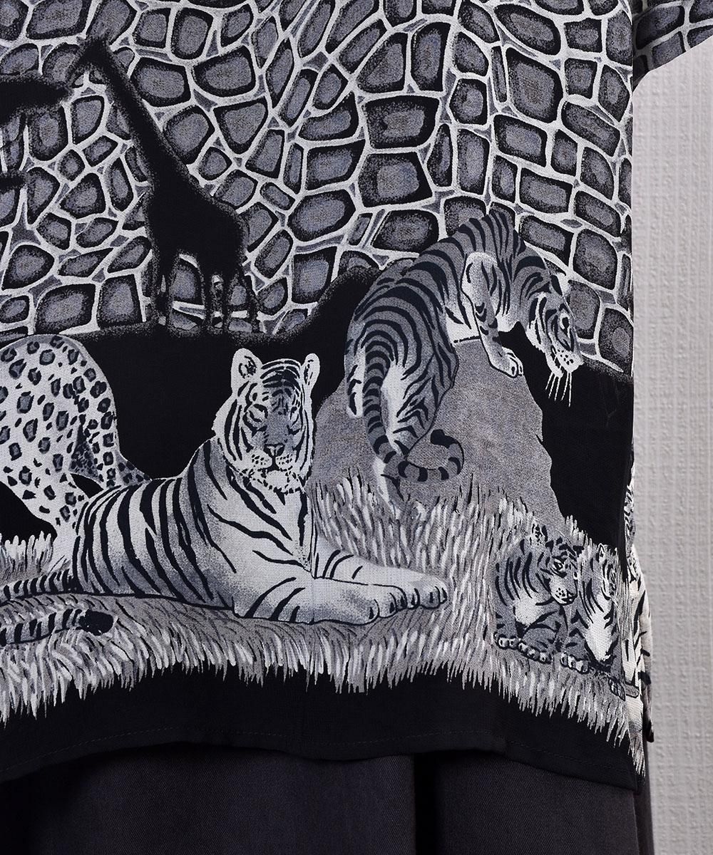 Animal Multi Pattern Short Sleeve Shirt｜クロコダイル風