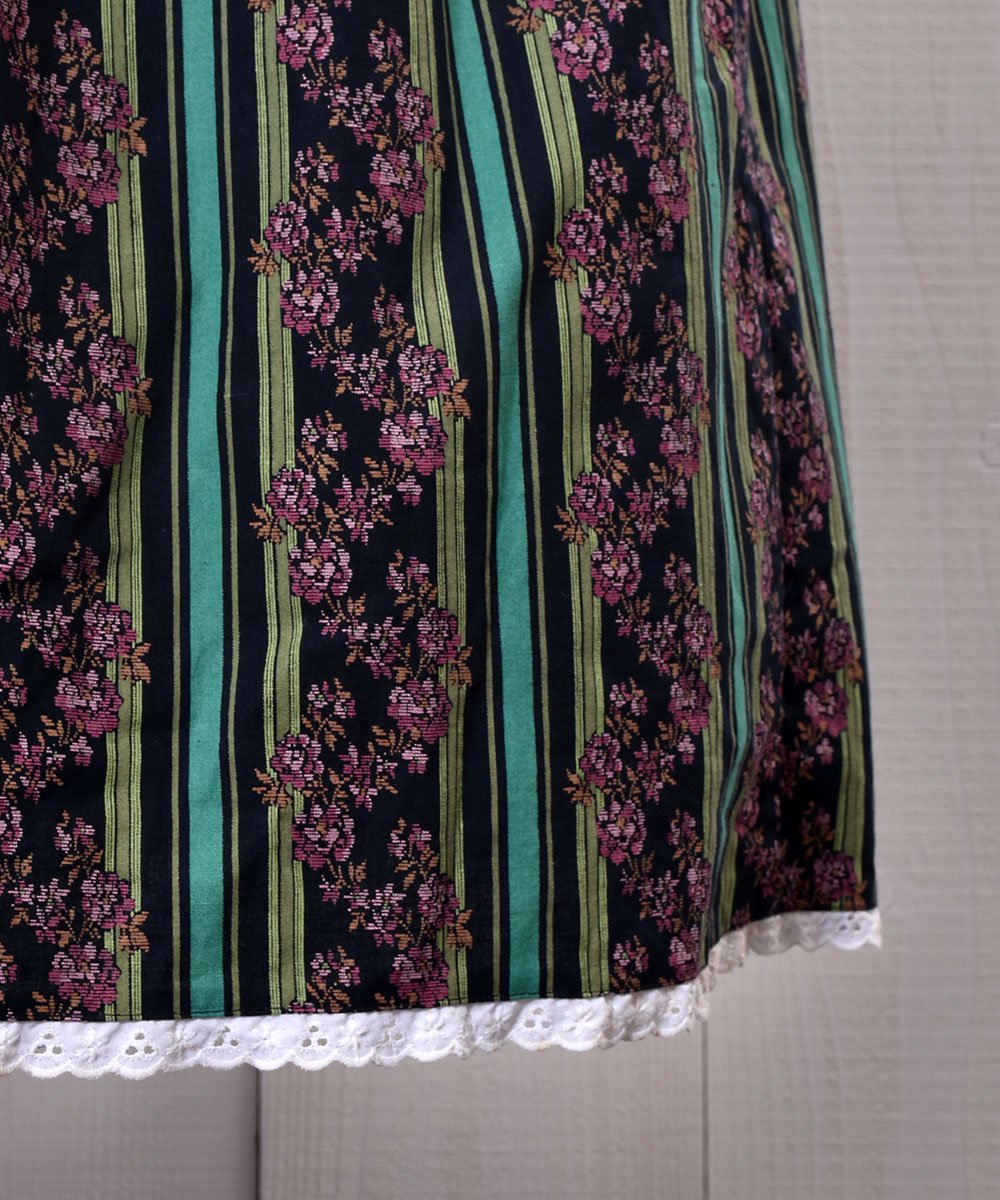Made in Europe Stripe Pattern  Flower Prints Tyrol Skirt å衼å ȥ饤ץѥ  륹ȥͥ