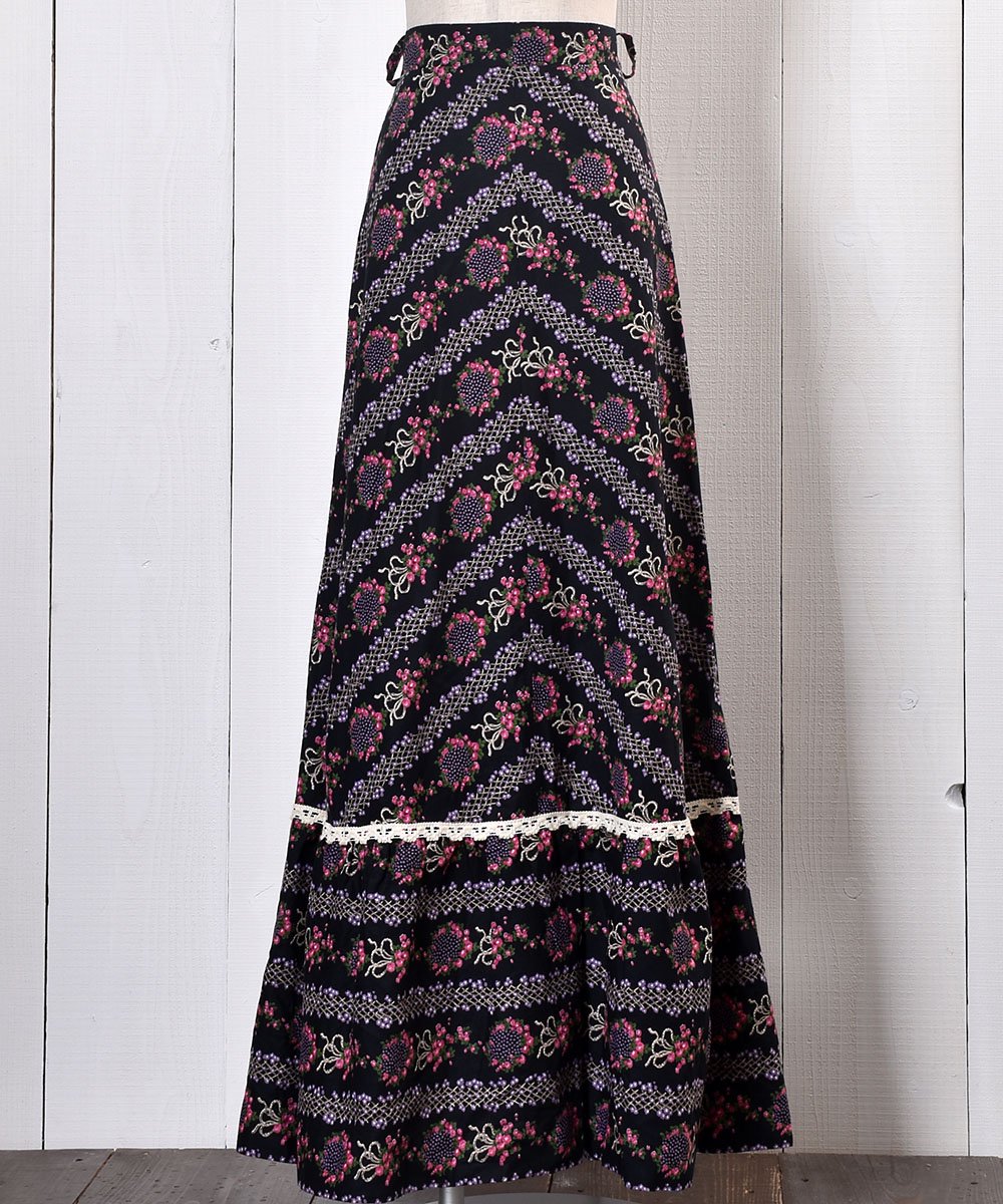 Flower Pattern Maxi Skirt òޥ楹 ֥åϥͥ