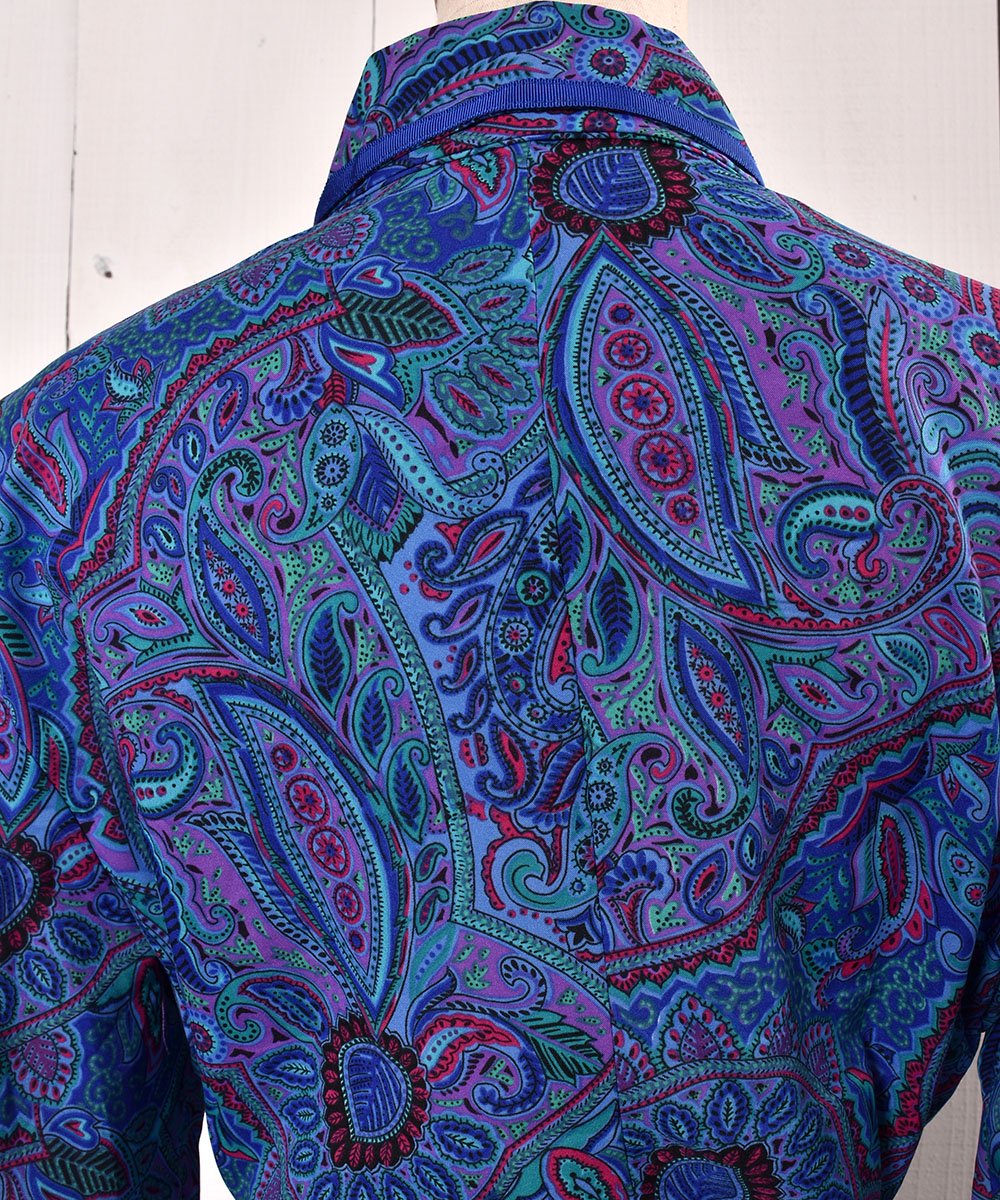 80 S Made In Usa Paisley Multi Pattern One Piece 80年代 アメリカ製 ペイズリー総柄 ワンピース 古着のネット通販サイト 古着屋グレープフルーツムーン Grapefruitmoon Onlineshop ヴィンテージアイテム レトロファッション