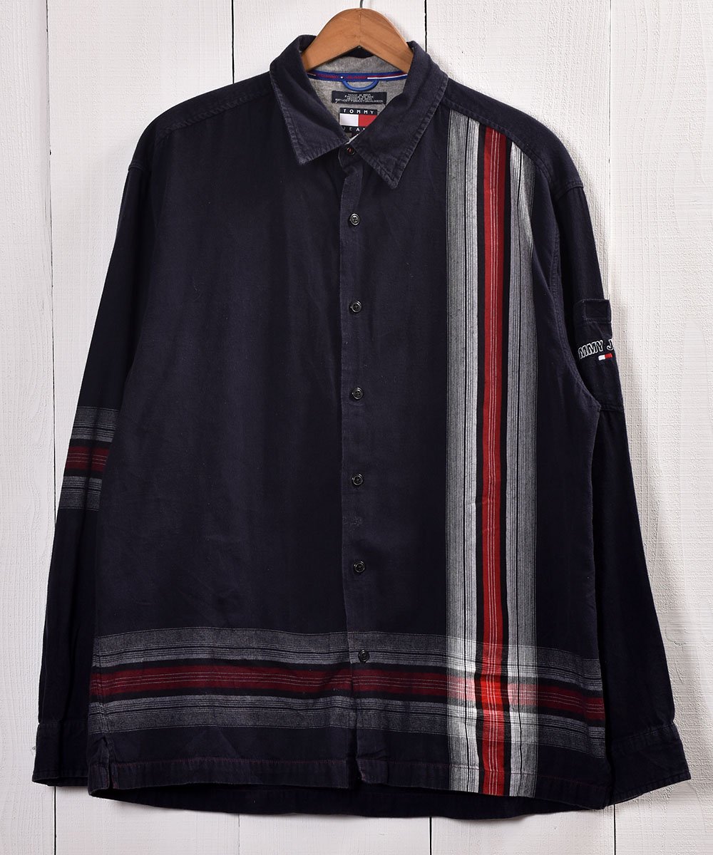  TOMMY JEANS ombre pattern longSleeve Shirt | ȥߡ ֥ Ĺµ | ֥å  ͥå  岰졼ץե롼 ࡼ