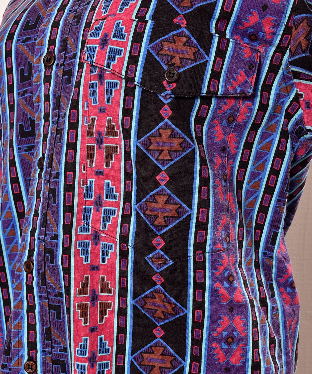 Native Pattern Long Sleeve Shirtåͥƥ  Ĺµĥͥ