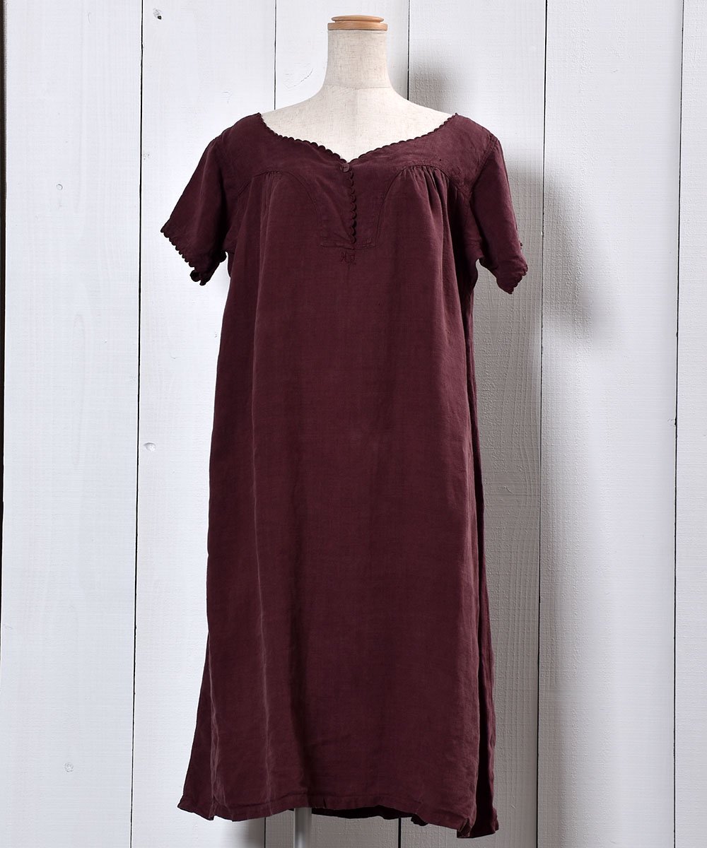 Made in Europe Antique Linen One Piece Over Dye | ヨーロッパ製 ...