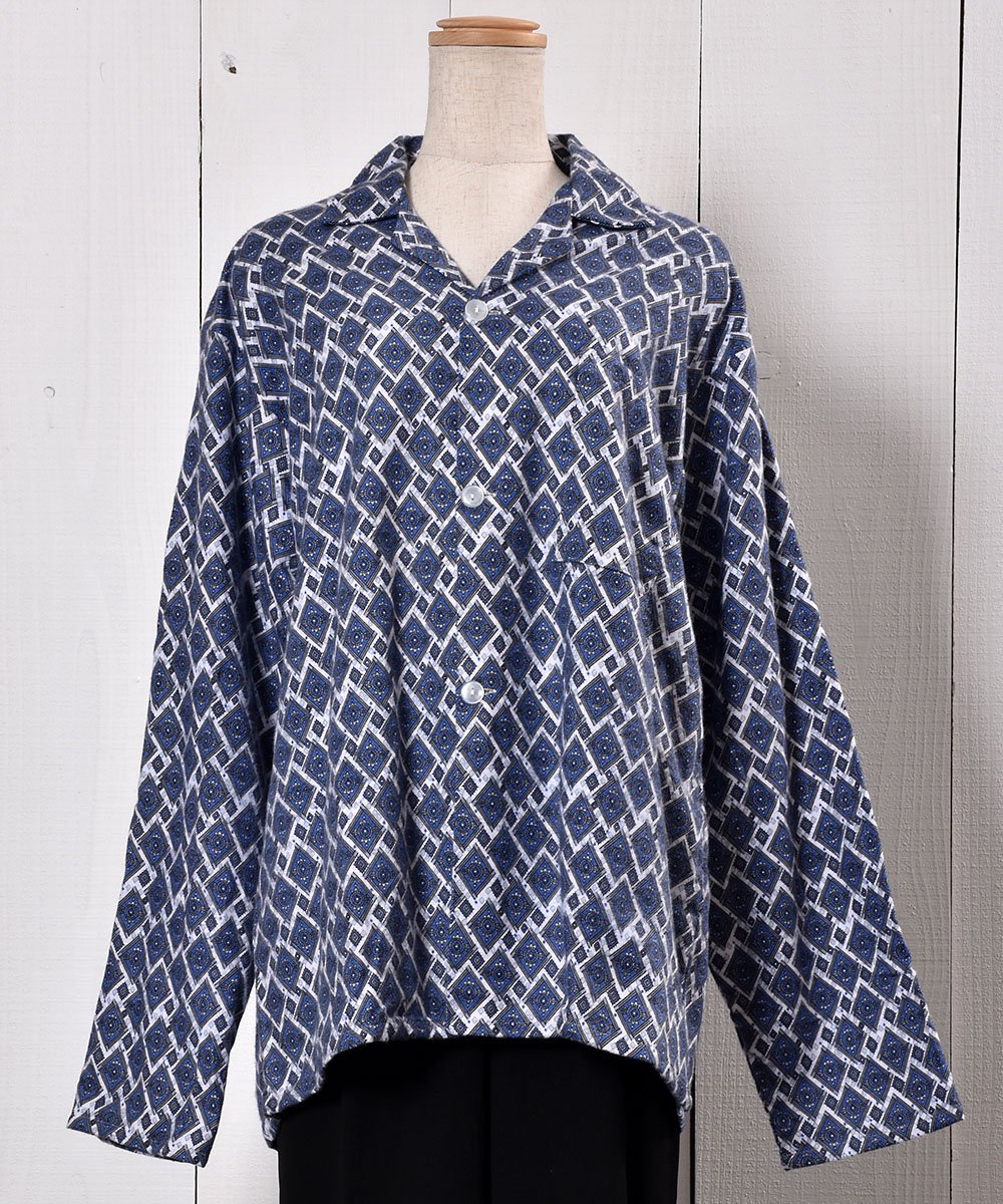 2022発売 Kinema small pattern pajamas shirt 小紋柄 - 通販