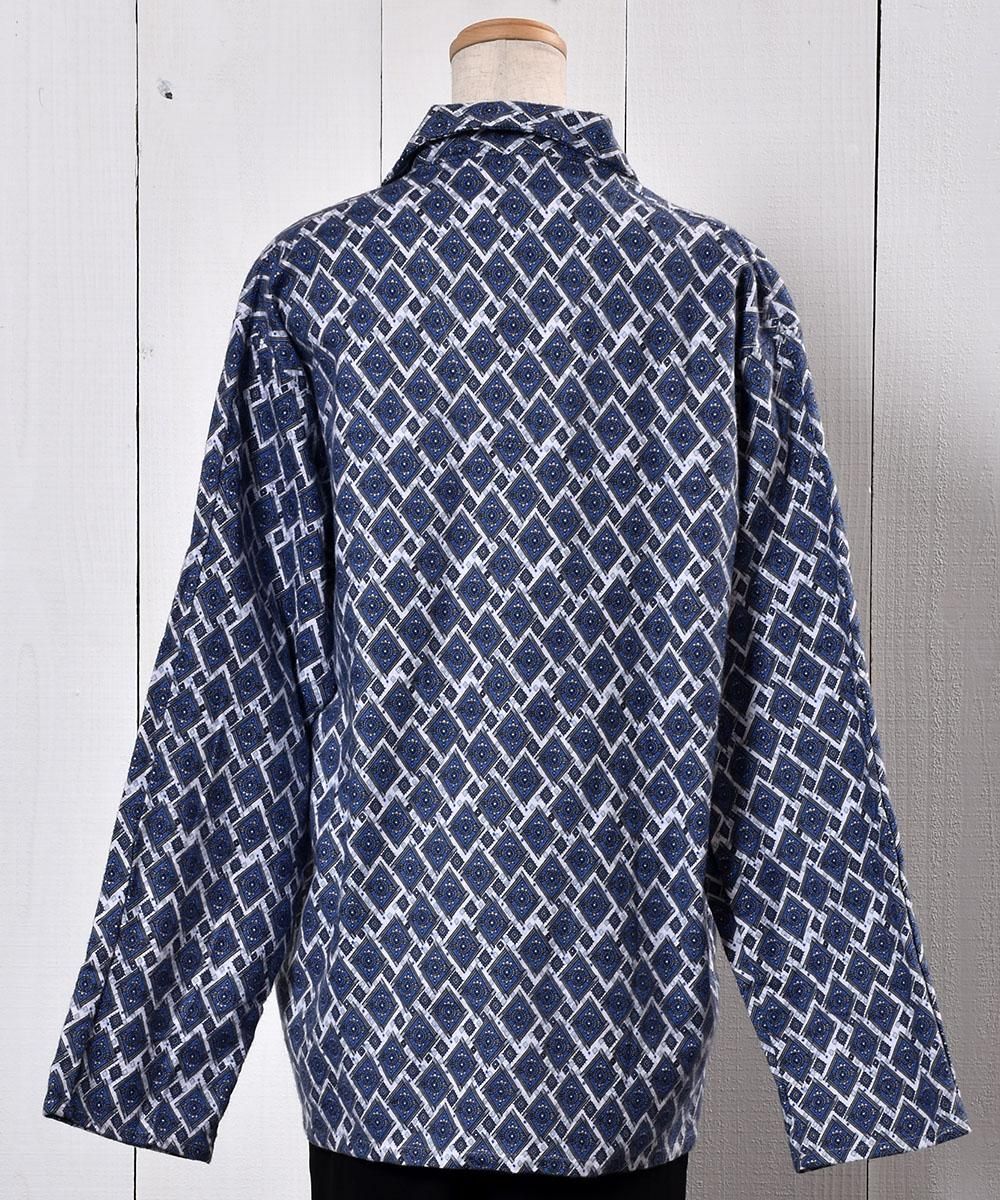 kinema パジャマシャツ 小紋柄 Kinema small pattern pajamas shirt 小紋柄